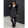 Dámska čierna zimná prešívaná bunda s kapucňou FROSTYFIT