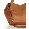 MARCO MAZZINI Svetlohnedá priestranná kožená shopper kabelka (Veľkosť ONE SIZE)