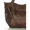 MARCO MAZZINI Tmavohnedá priestranná kožená shopper kabelka