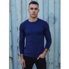 Modrý pánsky basic sveter