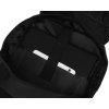 Čierny športový batoh na notebook s praktickými vreckami Peterson