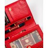 Červená dámska lakovaná peňaženka so vzorom krokodílej kože Peterson Y694