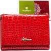 Červená dámska lakovaná peňaženka so vzorom krokodílej kože Peterson Y694