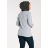 Dámska sivá mikina s tmavosivou kapucňou a vreckom
