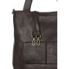 MARCO MAZZINI Tmavo hnedá dámska kožená shopper kabelka (Veľkosť ONE SIZE)