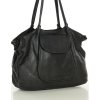 MARCO MAZZINI Dámska kožená shopper bag - čierna