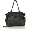 MARCO MAZZINI Dámska kožená shopper bag - čierna