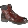 Hnedé pánske kožené členkové topánky Rieker Booties