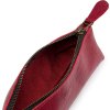 SOLIER Červené kožené púzdro na perá