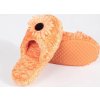 Oranžové detské šľapky s ozdobným kvetom