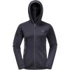 Čierna dámska fleecová bunda s kapucňou Jack Wolfskin Baiselberg Hooded FZ W