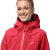 Červená dámska športová bunda Jack Wolfskin Highest Peak 3l Jkt W