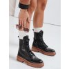 Čierne dámske členkové topánky HARDSTEP