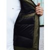 Khaki pánsky zimný bomber s kapucňou