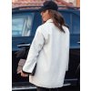 Smotanový dámsky oversize kabát ELEGANTWAY (Veľkosť ONE SIZE)