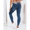 Dámske modré džínsy s vysokým pásom SLIMZOME