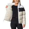 Smotanová dámska zimná prešívaná bunda Columbia Puffect II Colorblock Jacket (Veľkosť L)