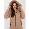 Béžová dámska zimná prešívaná bunda