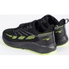 Čierno-zelené pánske sieťované športové topánky