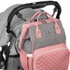 Ružovo-sivý dámsky batoh pre mamičku Peterson