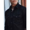 Pánska čierna džínsová košeľa