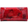 Peterson červená lakovaná peňaženka s motýľmi Y561 (Veľkosť ONE SIZE)