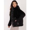 Čierna dámska prechodná bunda na zips