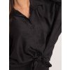 Čierna dámska oversize košeľa na gombíky
