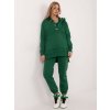 Tmavozelená dámska tepláková súprava s crop-topom