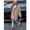 Béžový dámsky teddy kabát PLUSHLINE (Veľkosť ONE SIZE)