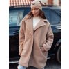 Béžový dámsky teddy kabát PLUSHLINE (Veľkosť ONE SIZE)