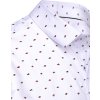Pánska biela vzorovaná košeľa s dlhým rukávom
