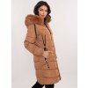 Camel dámska dlhá zimná prešívaná bunda