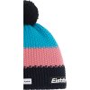 Čierno-ružovo-modrá dámska čiapka Eisbar Star Pompon MU SKA
