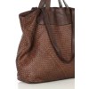 MARCO MAZZINI Hnedá pletená shopper bag (Veľkosť ONE SIZE)