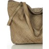 MARCO MAZZINI Béžová veľká taška shopper z tkanej kože