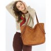 MARCO MAZZINI Camel veľká taška shopper z tkanej kože