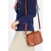 MAZZINI VERONA Hnedá dámska kožená crossbody kabelka