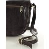 MARCO MAZZINI Čokoládovo hnedá kožená crossbody kabelka s chlopňou