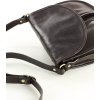 MARCO MAZZINI Čokoládovo hnedá kožená crossbody kabelka s chlopňou