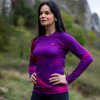Fialovo-ružové dámske funkčné tričko s dlhým rukávom
