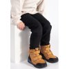 Zateplené chlapčenské camel členkové topánky na suchý zips