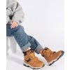Zateplené chlapčenské camel členkové topánky na suchý zips