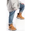 Zateplené chlapčenské camel členkové topánky na suchý zips