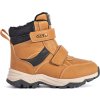 Zateplené chlapčenské camel členkové topánky na suchý zips
