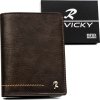 Tmavohnedá elegantná pánska peňaženka Rovicky L234
