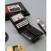 Elegantná hnedá pánska kožená peňaženka s RFID systémom Rovicky L227