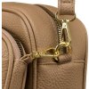 Béžová dámska crossbody kabelka s odnímateľnou prednou taštičkou