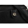 Čierna dámska crossbody kabelka s odnímateľnou prednou taštičkou