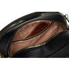 Čierna dámska crossbody kabelka s odnímateľnou prednou taštičkou